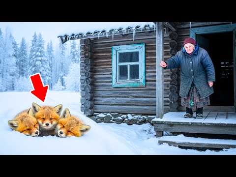 Видео: Замерзающие лисята искали спасения! Поступок бабушки тронул до слёз! Рассказы о животных