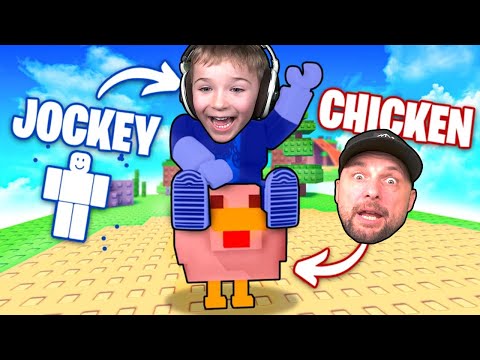Видео: Сможем ли мы дойти до конца в Roblox Chicken Jockey 2 Player Obby?!