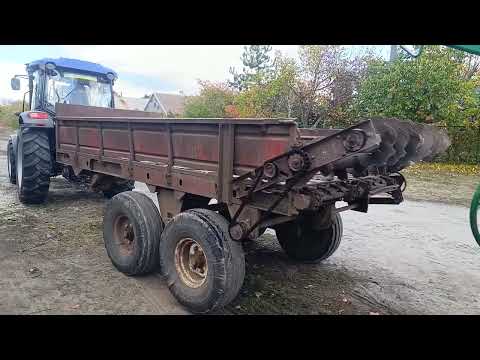 Видео: Трішки гною полю не завадить, тому вивозимо все що можемо, Ловол, МТЗ та причіп в роботі.