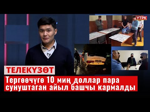 Видео: Тергөөчүгө 10 миң доллар пара сунуштаган айыл башчы кармалды