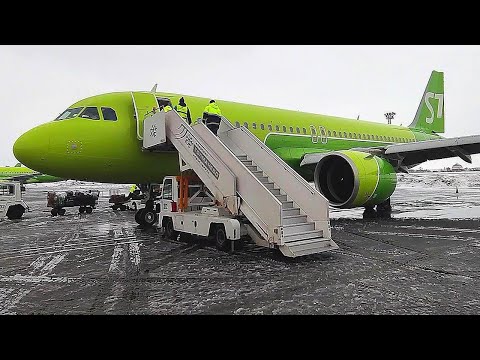 Видео: Перелёт Владивосток-Новосибирск. Airbus A320neo S7. Предрассветный рейс.