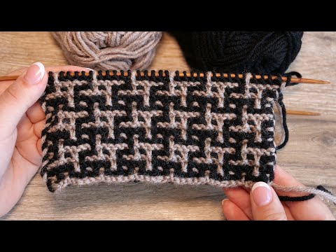 Видео: 🧩Узор «Куринные лапки» спицами 🐓 «Chicken legs» knitting pattern - Mosaic Knitting in Garter Stitch🧩