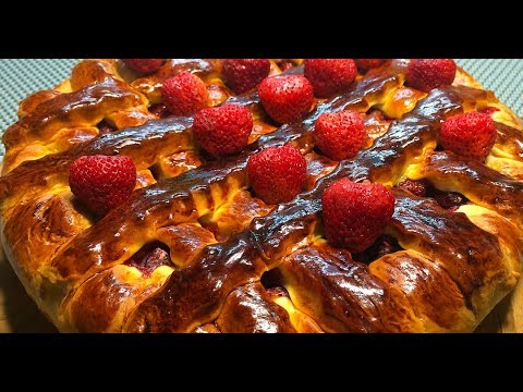 Видео: Клубничный Пирог Дрожжевой Пирог с клубникой