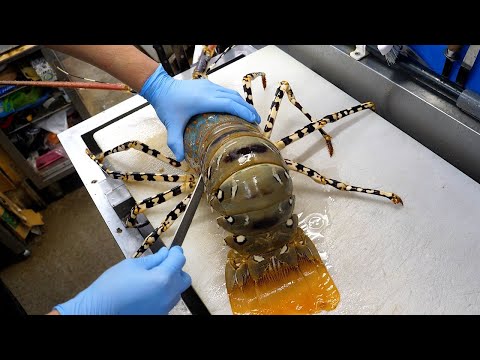 Видео: Гигантские креветки, ошибочно принятые за лобстеров, дешевые суши с тунцом - Окинава стрит фуд