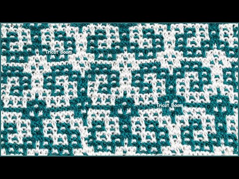 Видео: Мозаичный узор для пледов или накидок. Вязание спицами.