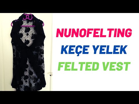Видео: БЕСШОВНЫЙ ЖИЛЕТ "НУНОФЕЛТИНГ" | Аппликация "нунофелтинг" на кружевной ткани