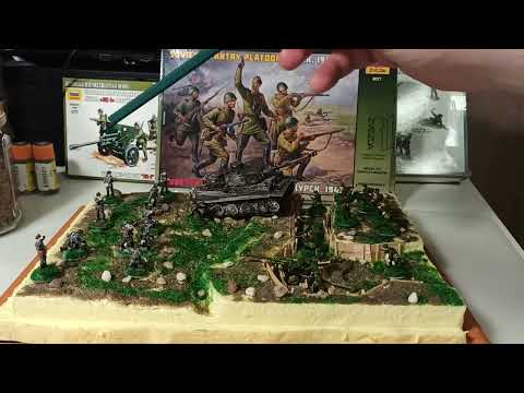 Видео: Солдатики! С Праздником Великой Победы! Моя первая диорама!