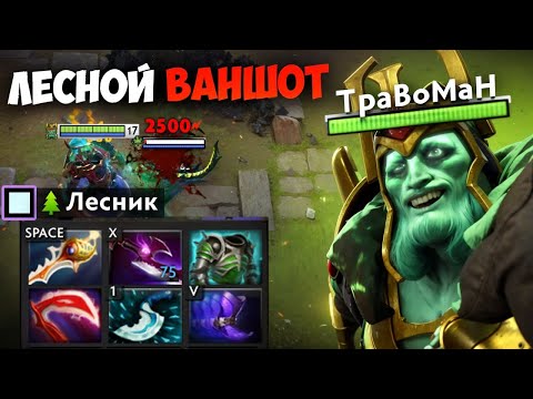 Видео: ЛЕСНОЙ ВК через ВАНШОТ 🔥 Травоман Дота 2