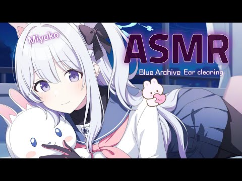 Видео: [ASMR.Sub] Чистка ушей у командира отряда, полагающегося на учителя 💕🐰 Мияко 【Blue Archive】