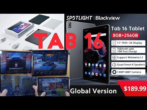 Видео: Blackview Tab 16 - 11 дюймов, море памяти, шустрый процессор, стилус, стекло и броня в комплекте.