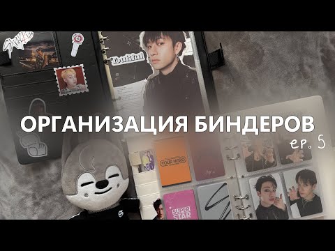 Видео: организация биндеров с к-поп картами Stray Kids от8 и Бан Чана | binder organization ep. 5
