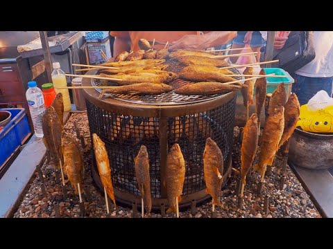 Видео: Удивительная еда! Улов сладкой рыбы и рыба на гриле на ночном рынке