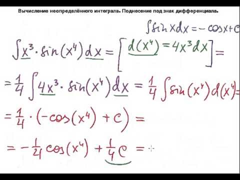 Видео: Поднесение под знак дифференциала