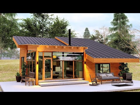 Видео: Удивительный домик-хижина со стеклянными стенами, привносящий внешний вид!