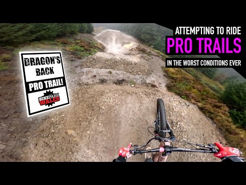 Видео: Езда по трассам Bikepark Wales Pro в самых плохих условиях!!