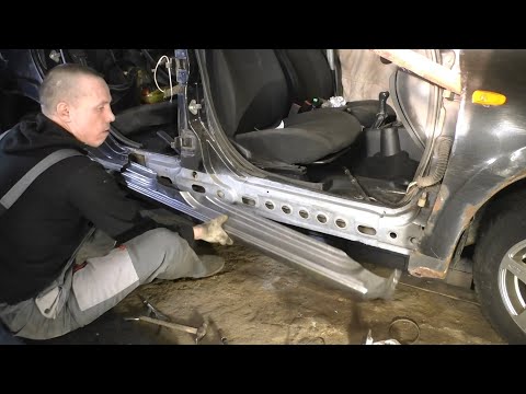 Видео: ЛАДА ГРАНТА замена порогов за 2 дня (обварка)