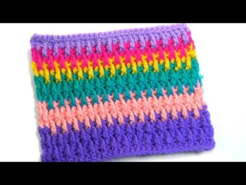 Видео: Разноцветный рельефный узор