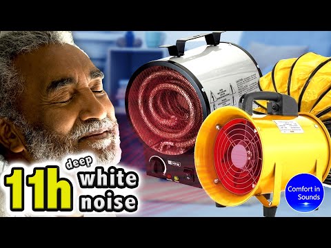 Видео: Белый шум, мгновенное засыпание, шум обогревателя для сна, учебы, отдыха, новая модель