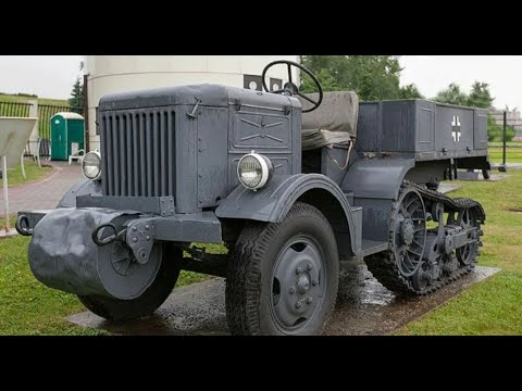 Видео: Французский полугусеничный артиллерийский тягач Unic Р 107В