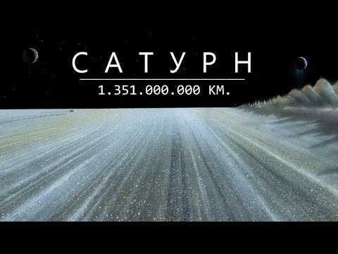 Видео: Сквозь кольца Сатурна. Открытый космос.