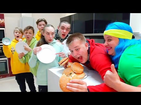 Видео: ЧУЖОЙ СЫНОК СОЖРАЛ НАШЫ БУРГЕРЫ!!