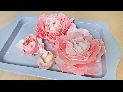 Видео: ПИОН ИЗ ШОКОЛАДА Быстрый цветок на торт  Пошагово МК / Chocolate Flower