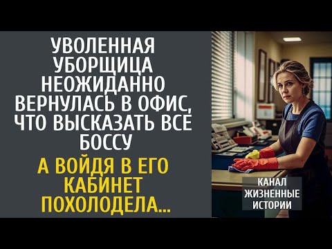 Видео: Уволенная уборщица неожиданно вернулась в офис, что высказать боссу… А войдя в кабинет похолодела