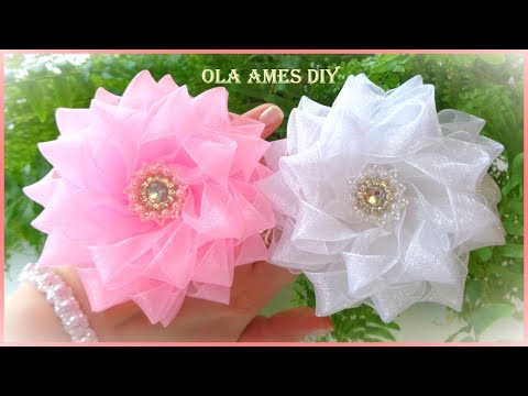 Видео: 😍Посмотрите Какие ПЫШНЫЕ Получились ЦВЕТЫ из ОРГАНЗЫ😍 DIY Organza Flowers/Flores de Organza/Ola ameS