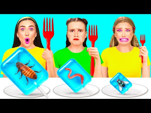 Видео: Большая, Средняя или Маленькая Тарелка Челлендж | Секретные Лайфхаки и Гаджеты от BaRaDa Challenge