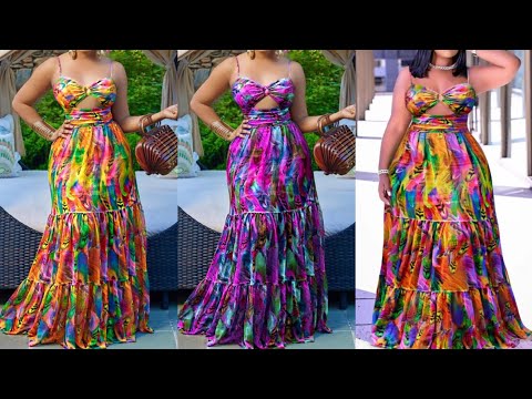 Видео: Давайте создадим это стильное карибское платье макси || как раскроить и сшить трехслойное платье