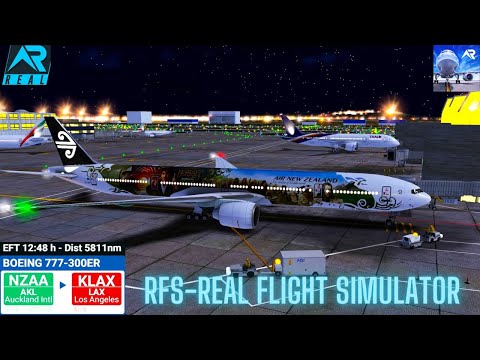 Видео: RFS – Real Flight Simulator – Окленд – Лос-Анджелес – Полный полет – B777-300ER – Air New Zealand...