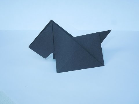 Видео: Оригами #собака, как сделать оригами собаку, origami dog