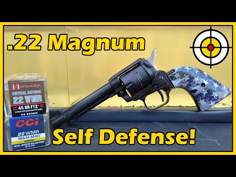 Видео: .22 Magnum Hornady Critical Defense против CCI Maxi-Mag! Тест на баллистический гель с Heritage R...