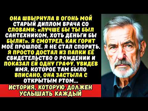 Видео: «Ты — позор семьи!» — кричала дочь и сожгла мой диплом. Но когда я молча протянул ей...