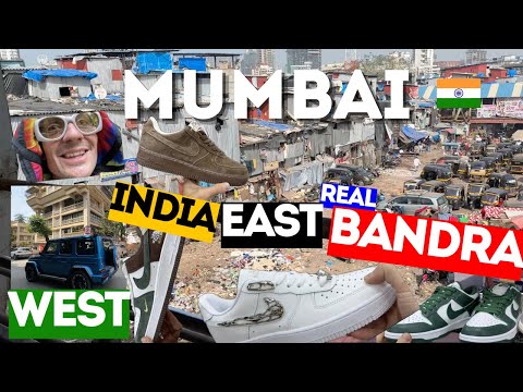 Видео: Мумбаи Бандра - Трущобы Роскошь и Танхаусы 🇮🇳 цены на Nike и Adidas в Индии