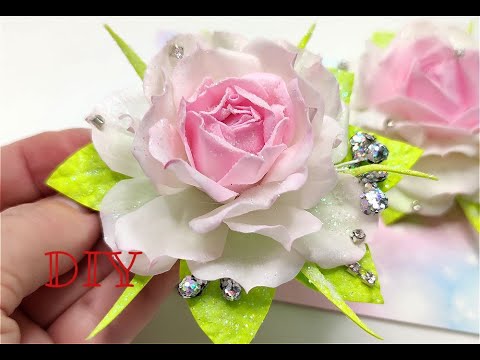 Видео: 😲Так Просто Розы из Фоамирана я еще не делала😍 На Резинку 🌺 Заколку🌺Ободок