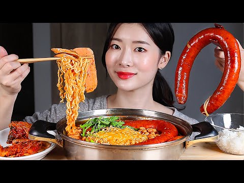 Видео: Тушеная колбаса 8 видов колбасы Корейская еда ASMR MUKBANG Eating Show