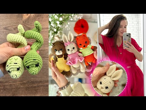 Видео: Вязовлог №16||Бесплатный МК на игрушки😍/Коллекция мини-зверят крючком/Покупки вязальщицы