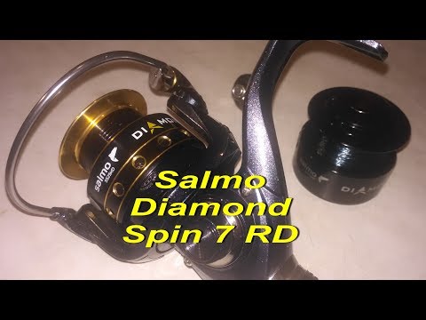 Видео: Salmo Diamond Spin 7 RD обзор, разборка, тест намотки шнура и лески