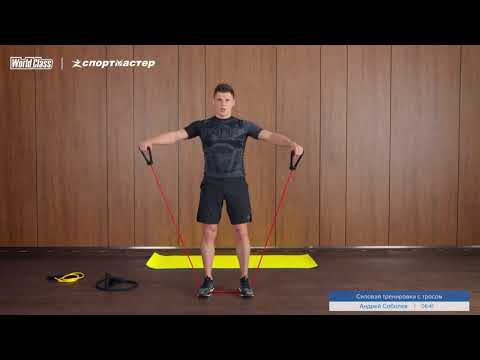 Видео: Силовая тренировка с тросом. Андрей Соболев. World Class