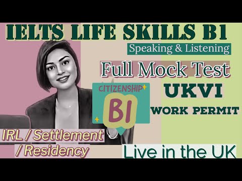 Видео: Полный тест IELTS B1 по жизненным навыкам: устная речь и аудирование ||Последний || 2023 || Все р...