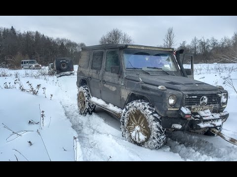 Видео: Мерседес Гелендваген на 39" и УАЗ. Бездорожье на дне озера