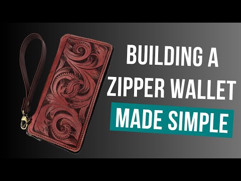 Видео: Изготовление кожаного кошелька на молнии