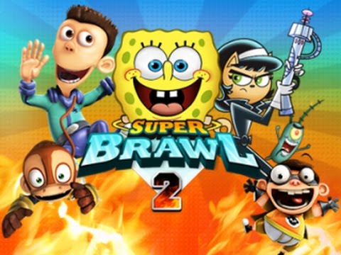 Видео: Games: Super Brawl 2 / Игра "Губка Боб 2 - Мультяшные бои"