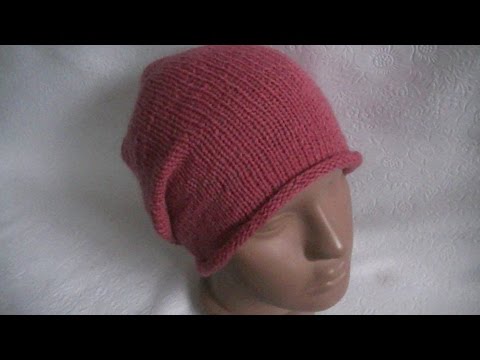 Видео: Вязание шапки- бини  на круговых  спицах.Knit beanies shapki- on circular needles.