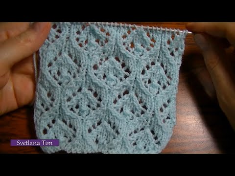 Видео: Нежнейший Ажурный узор ШЕСТИУГОЛЬНИК. Вязание спицами / АЖУРНЫЕ УЗОРЫ СПИЦАМИ № 204