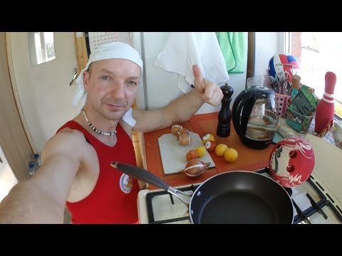 Видео: Мужская спортивная яичница с помидорами. Мой вкусный рецепт.