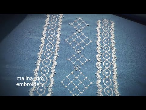 Видео: Ручная Вышивка * Декоративные стежки для бордюра #malina_gm