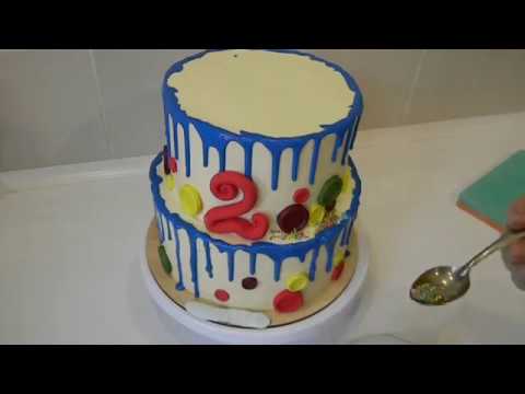 Видео: Сборка Двухъярусного торта/ Торт Щенячий Патруль/ Топперы Щенячий патруль/ Цветные подтеки