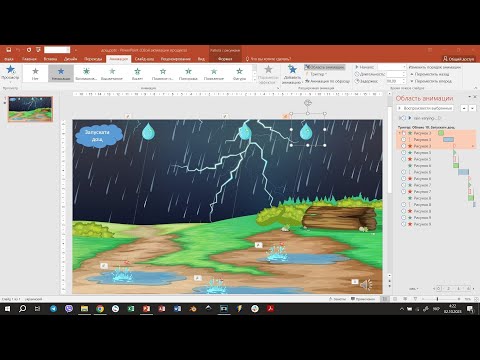 Видео: Анімація + Тригер "Дощовий день" в PowerPoint